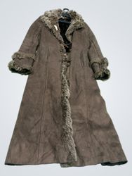 MISSY Brown Fur Lined Long Coat