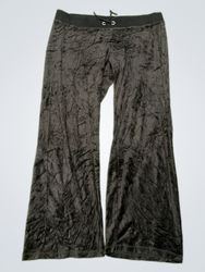 Calças Flare de Velour Preto Juicy Couture