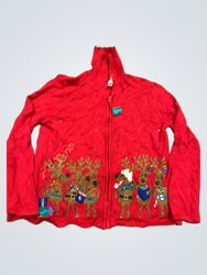 Tiara International Christmas Collection Red Reind..