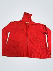 Pull col roulé en tricot rouge Crystal Kobe
