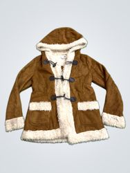 Forever 21 Faux Suede Duffle Coat