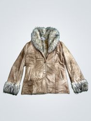 Women's Faux Fur Trimmed Jacket