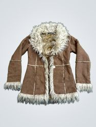 Tally Weijl Faux Suede Fur Trimmed Jacket