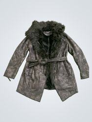 Le Jarret Black Faux Fur Lined Coat