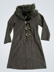 Black Faux Fur Trimmed Coat