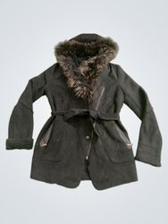 Cynthia Rowley Faux Fur Trimmed Coat