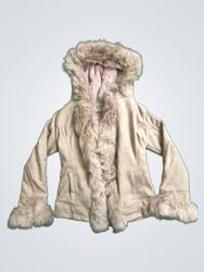 CHIC&JEUNE PARIS Faux Fur Trimmed Hooded Jacket