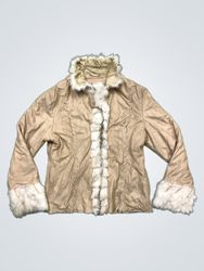 YAZZ women's faux fur trim jacket