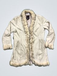 Jsfn Women's Faux Fur Trimmed Coat Designed in Swe..