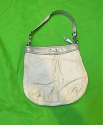 Coach White Leather Shoulder Bag