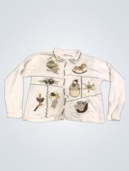 B.P. Design Women's Long Sleeve Embroidered Christ..