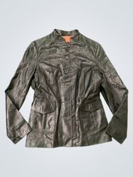 Orif Black Leather Jacket Made in Australia