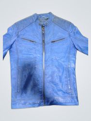LLC Blue Leather Jacket