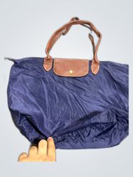 Longchamp Navy Nylon Tote Bag