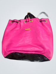 Jimmy Choo Pink Leather Drawstring Tote Bag