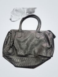 Guess Black Snakeskin Print Shoulder Bag