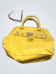 Yellow Crocodile Handbag