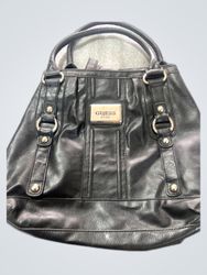 Guess Black Leather Tote Handbag