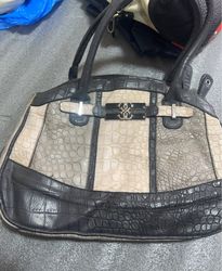 Guess Crocodile Print Handbag