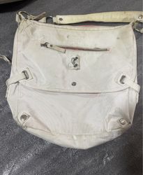 Herschel White Canvas Messenger Bag