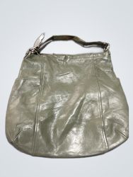 Coach Green Leather Tote Bag