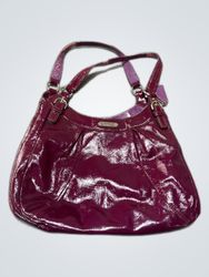 Coach Purple Patent Leather Hobo Bag