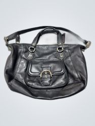 Coach Black Leather Tote Bag