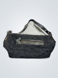 Coach Black Canvas Shoulder Bag