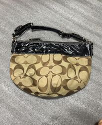 Coach Beige Signature Canvas Hobo Bag