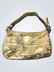 Coach Signature Print Small Handbag