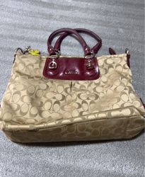 Coach Beige Tote Handbag