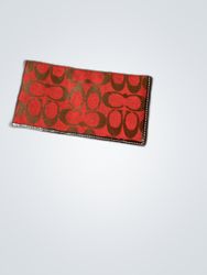 Coach Red Leather Small Handbag Wallet