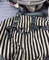 Black and White Striped Tote Bag
