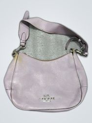 Coach Purple Leather Shoulder Bag