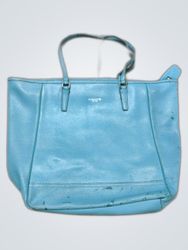 Coach Teal Leather Tote Bag