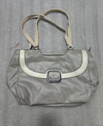 Guess Grey Leather Tote Handbag