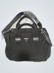 Guess Black Canvas Tote Bag