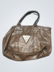 Guess Brown Leather Tote Handbag