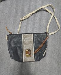 Coach Small Crossbody Bag Black with Snakeskin Pan..