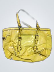 Coach Yellow Patent Leather Tote Bag