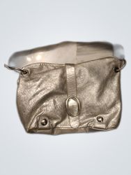 Silver Leather Shoulder Bag