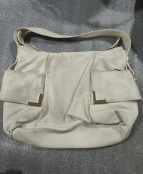 Michael Kors White Leather Shoulder Bag