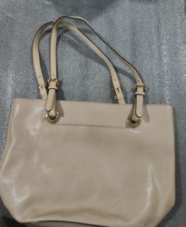Michael Kors Beige Leather Tote Handbag