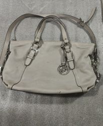 Michael Kors Beige Leather Tote Bag
