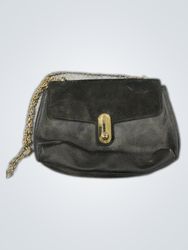 Ted Baker Black Suede Chain Strap Handbag