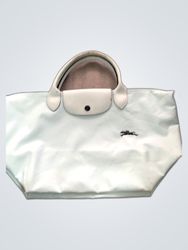 Longchamp Light Blue Nylon Tote Bag
