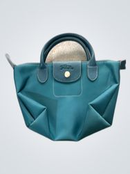 Louis Vuitton Teal Nylon Small Handbag