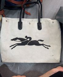 Longchamp Canvas Tote Bag