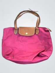 Longchamp Nylon Tote Handbag in Pink