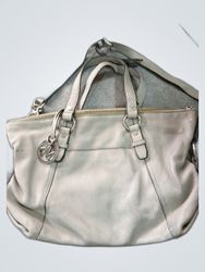 Michael Kors Gray Leather Shoulder Bag